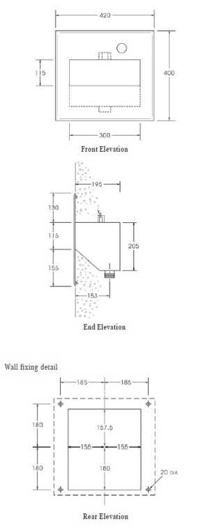 Wall Recessed Hand Rinse