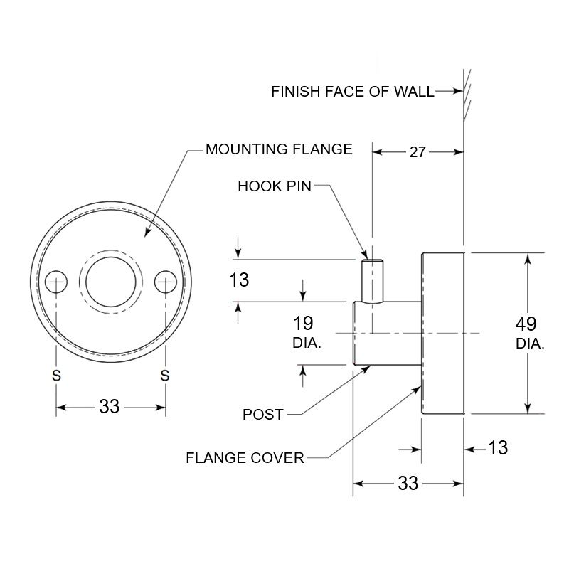 stainless steel coat hook