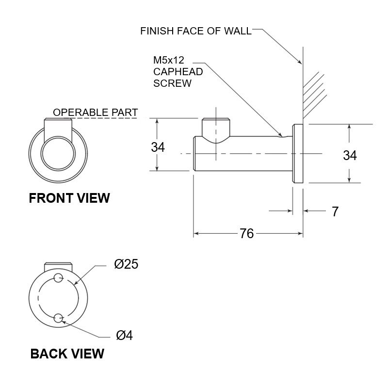 stainless steel coat hook