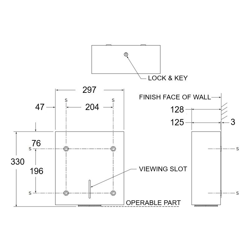 Bobrick jumbo toilet roll holder