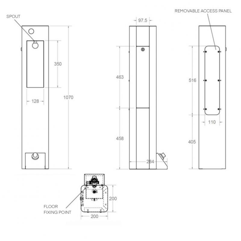 foot operated freestanding bottle filler