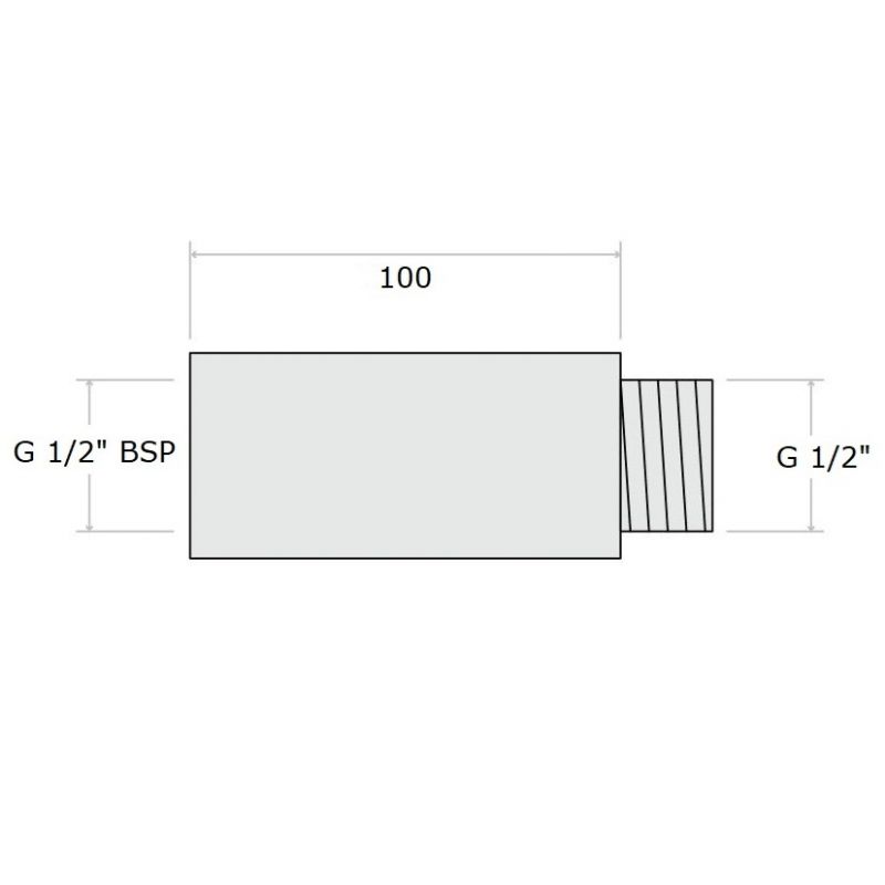 pair of 100mm long wall extensions