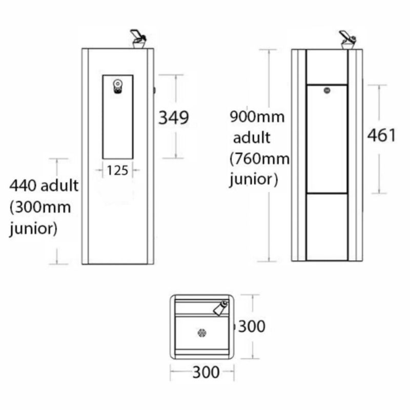 drinking and bottle filling station for adults
