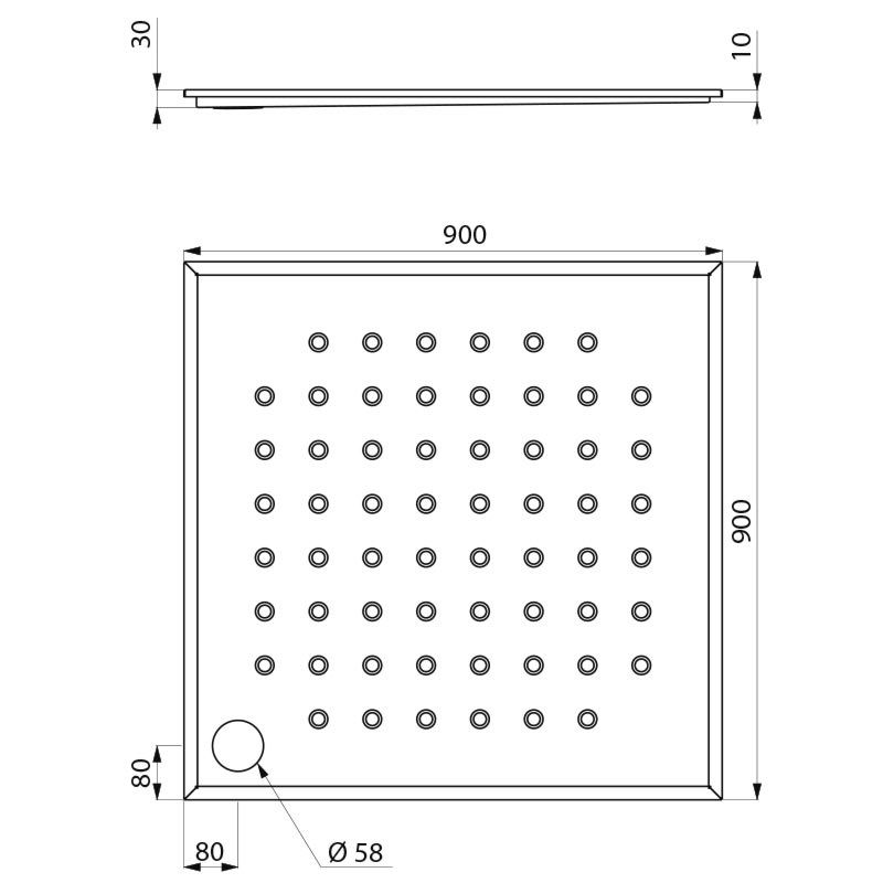 stainless steel recessed shower tray