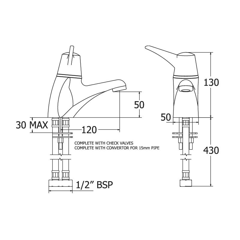 Thermostatic TMV3 Sequential Lever Tap 