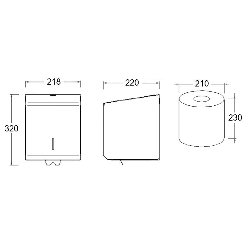 stainless steel centrefeed paper towel dispenser