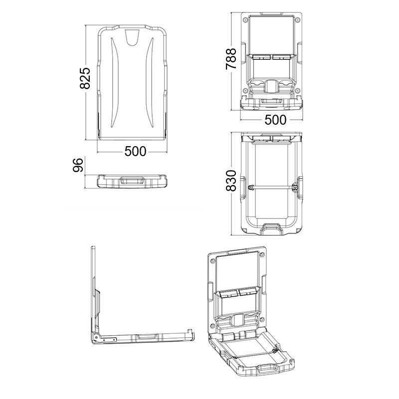 vertical wall mounted baby changing station