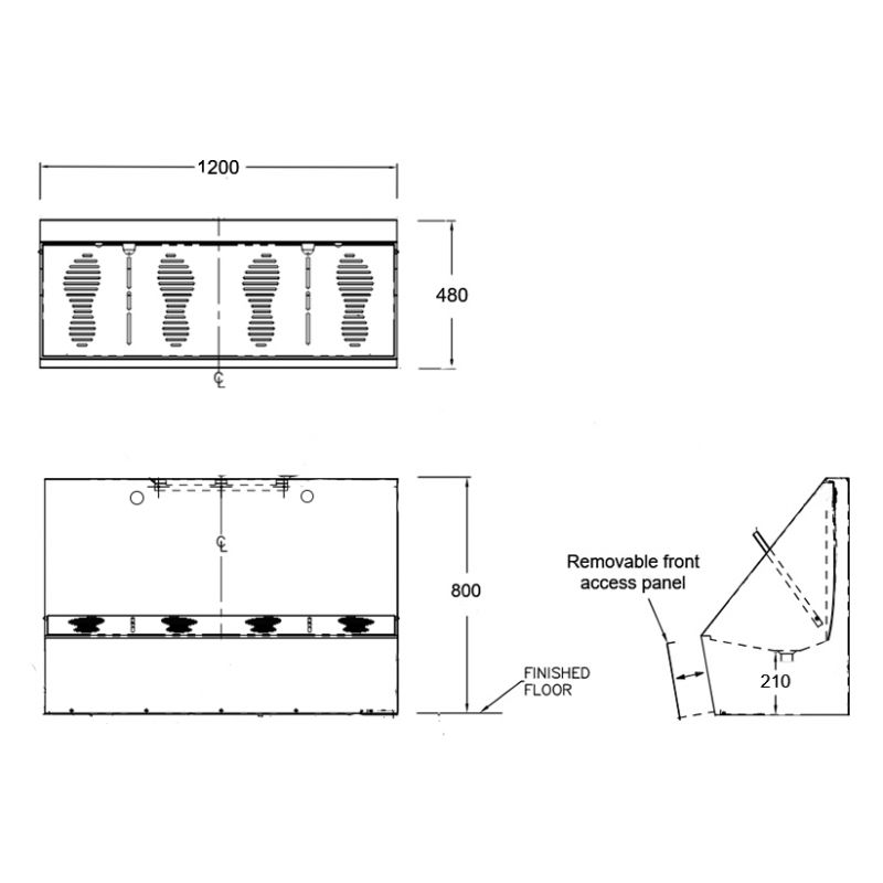 stainless steel wudu for two users