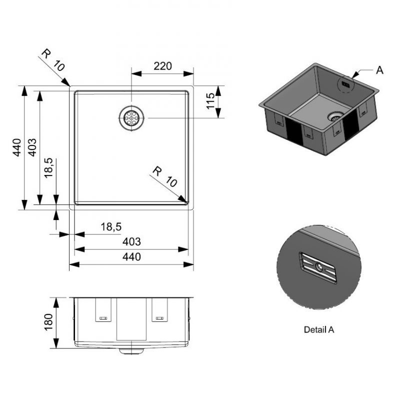 stainless steel inset and undermount kitchen sink