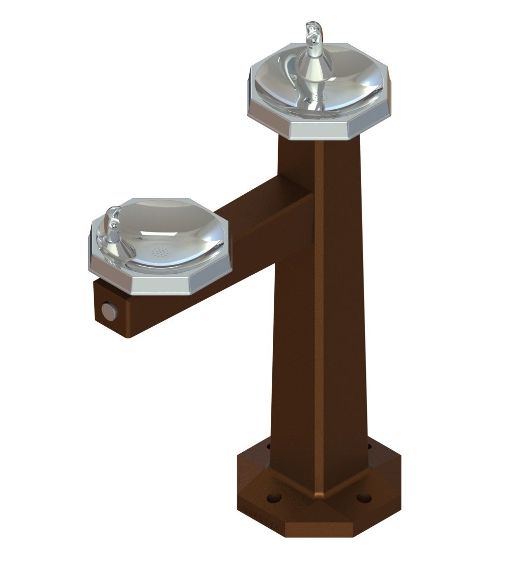 Free Standing Bi Level Outdoor Drinking Fountain   M 43B 