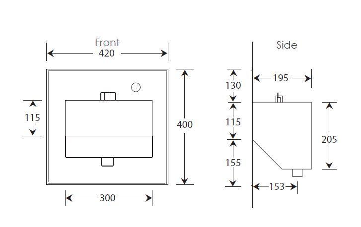 Wall Recessed Hand Rinse