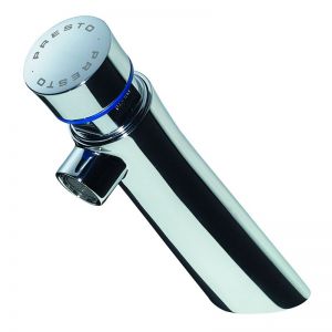 Angled Push Button Tap - Blue Indice image